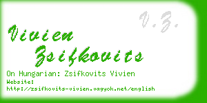 vivien zsifkovits business card